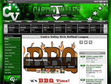 Tablet Screenshot of castrovalleysoftball.com